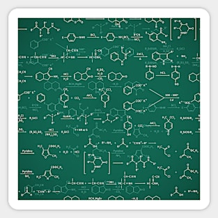 Chemistry Formulas Chalkboard School Geek Sticker